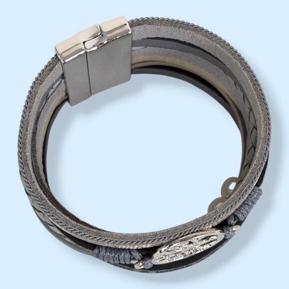 (2/$20) Metallic Black Multistrand Magnetic Bracelet - Picture 6 of 7